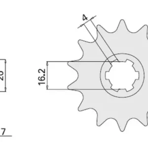 CHT WYPRZEDAŻ ZĘBATKA PRZEDNIA 413 12 SUZUKI TS 50X`84-96, RMX 50`97-99 (JTF413.12) (413-12) Oferta czasowa